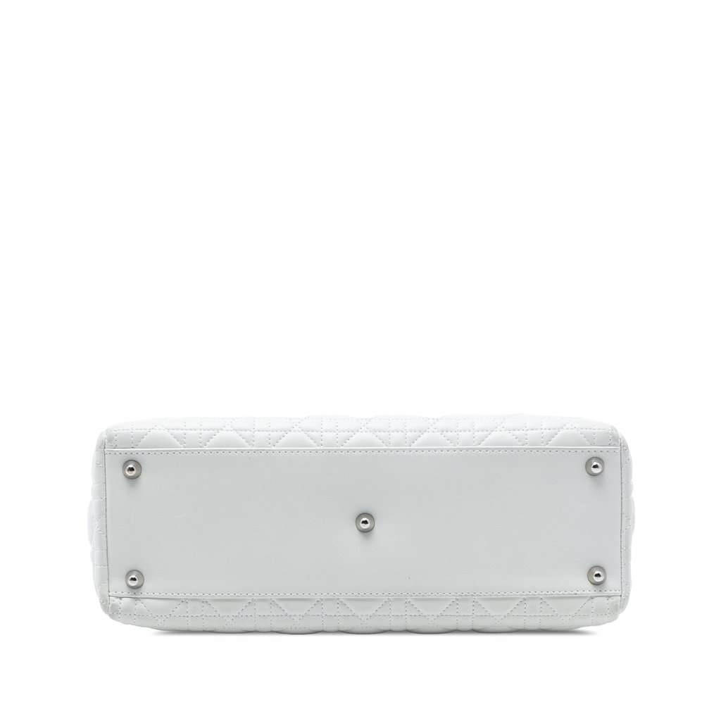 Dior Large Lambskin Cannage Lady Dior White Leather Very good - Inside View