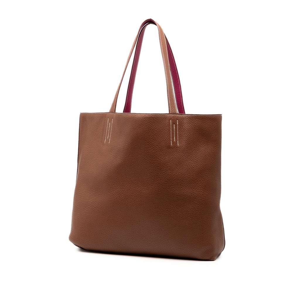 Hermès Clemence Double Sens 36 Brown Leather Very good condition - Back View