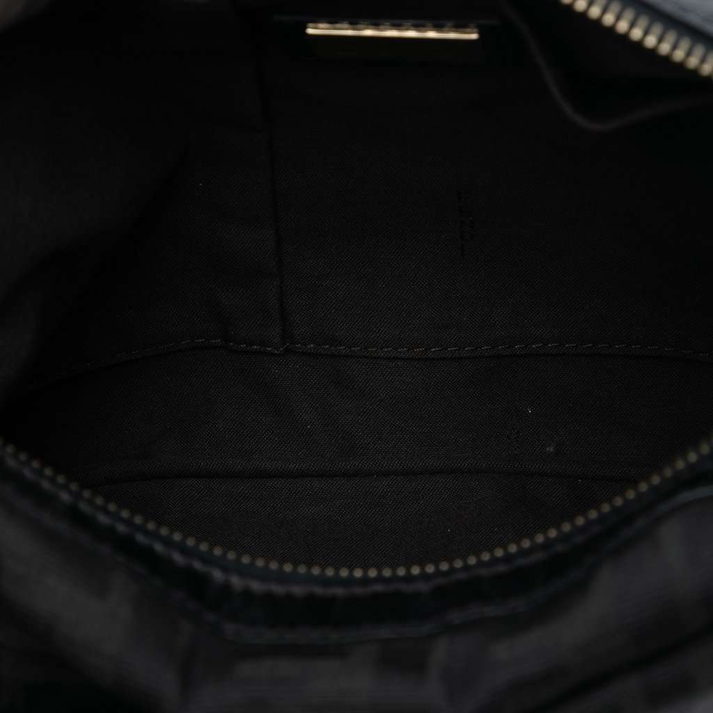 Fendi Zucca Canvas Chef Zip Crossbody Black Very good - Model View