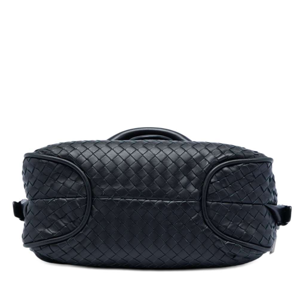 Bottega Veneta Nappa Intrecciato Rialto Shoulder Bag Black Leather Very good - Inside View
