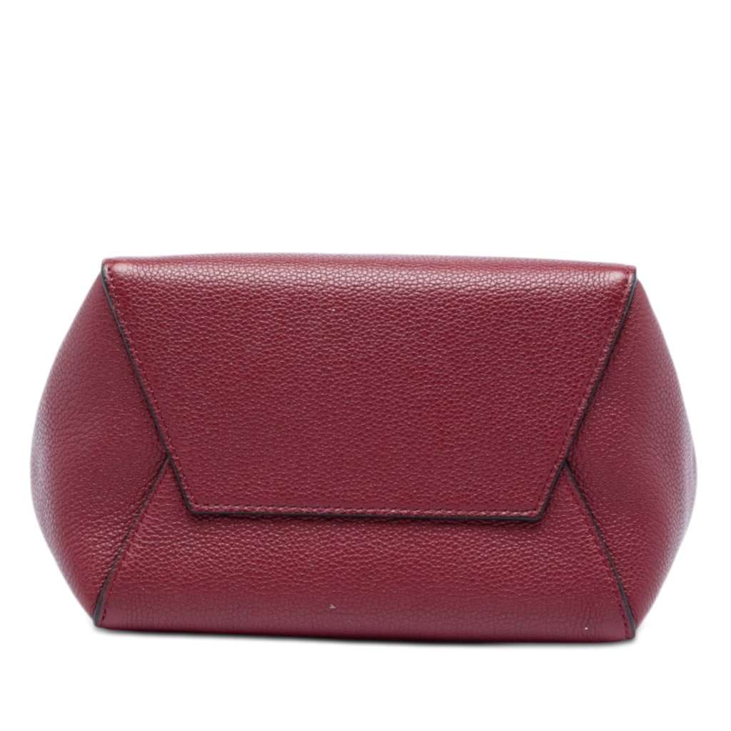 Celine Small Leather Seau Sangle Bucket Bag Red Leather Very good - Inside View
