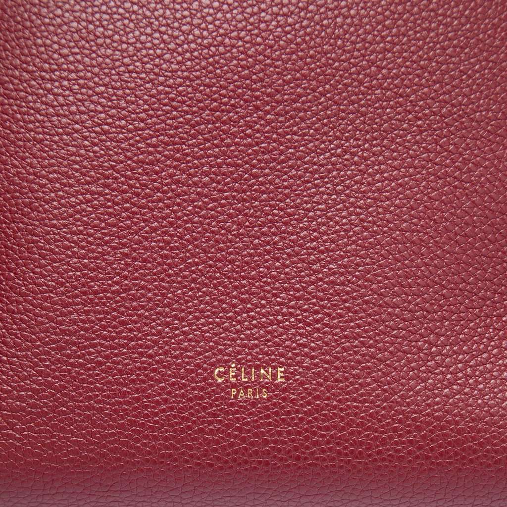 Celine Small Leather Seau Sangle Bucket Bag Red Leather Very good - Box View