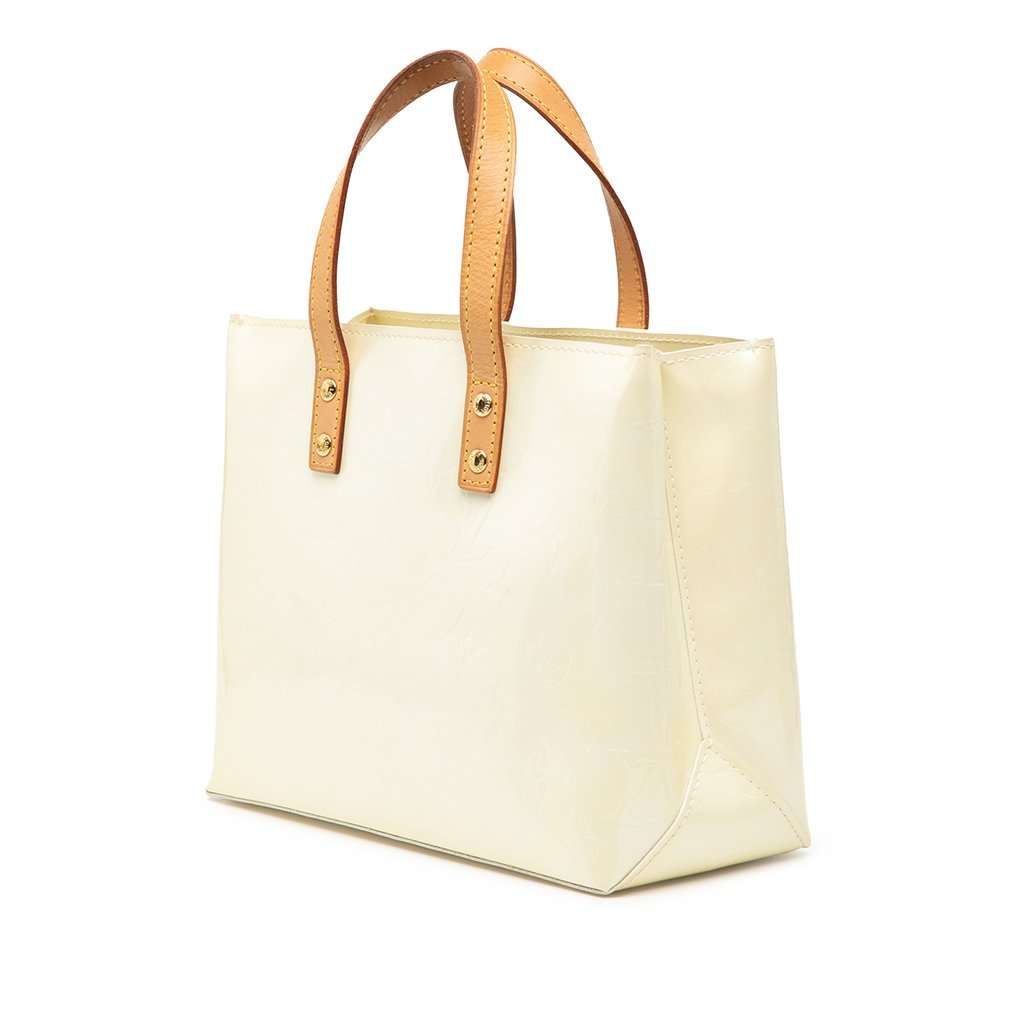 Louis Vuitton Monogram Vernis Reade PM White Leather Very good condition - Back View
