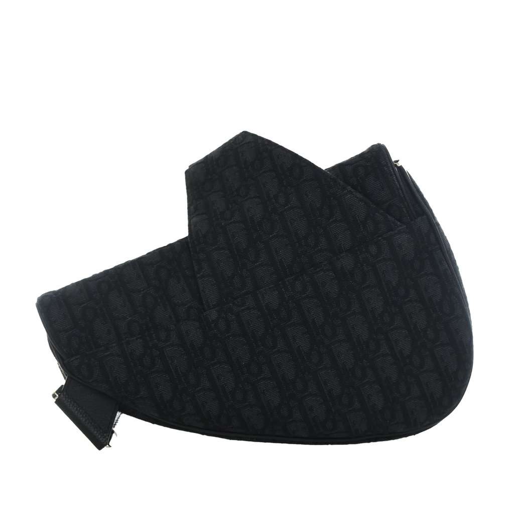 Dior Oblique Canvas Saddle Crossbody Black Very good - Inside View