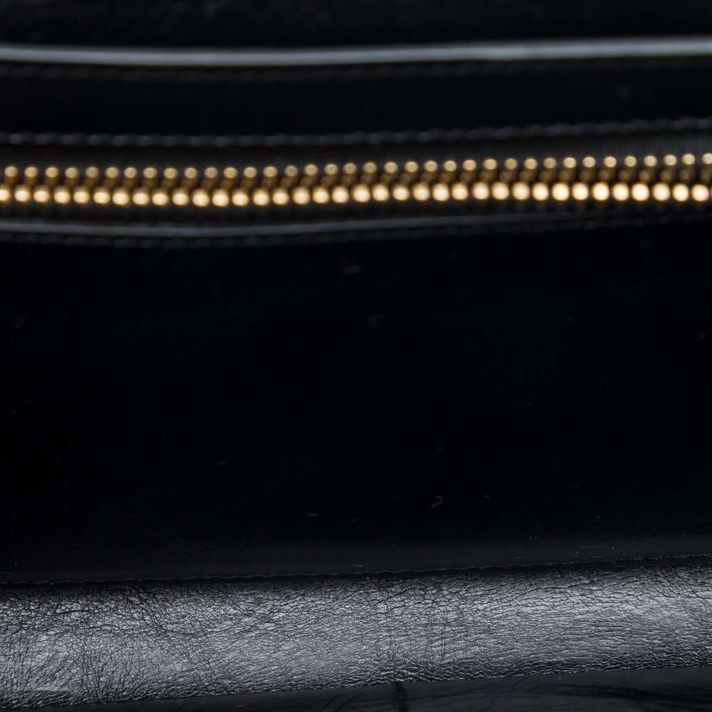 Saint Laurent Mini Aged Calfskin High School Satchel Black Leather Very good - Model View