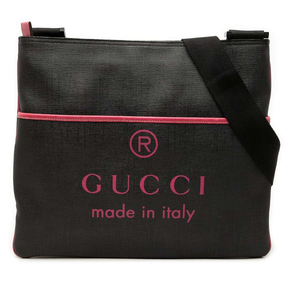 Gucci GG Supreme Trademark Logo Crossbody Black Very good condition - Front View
