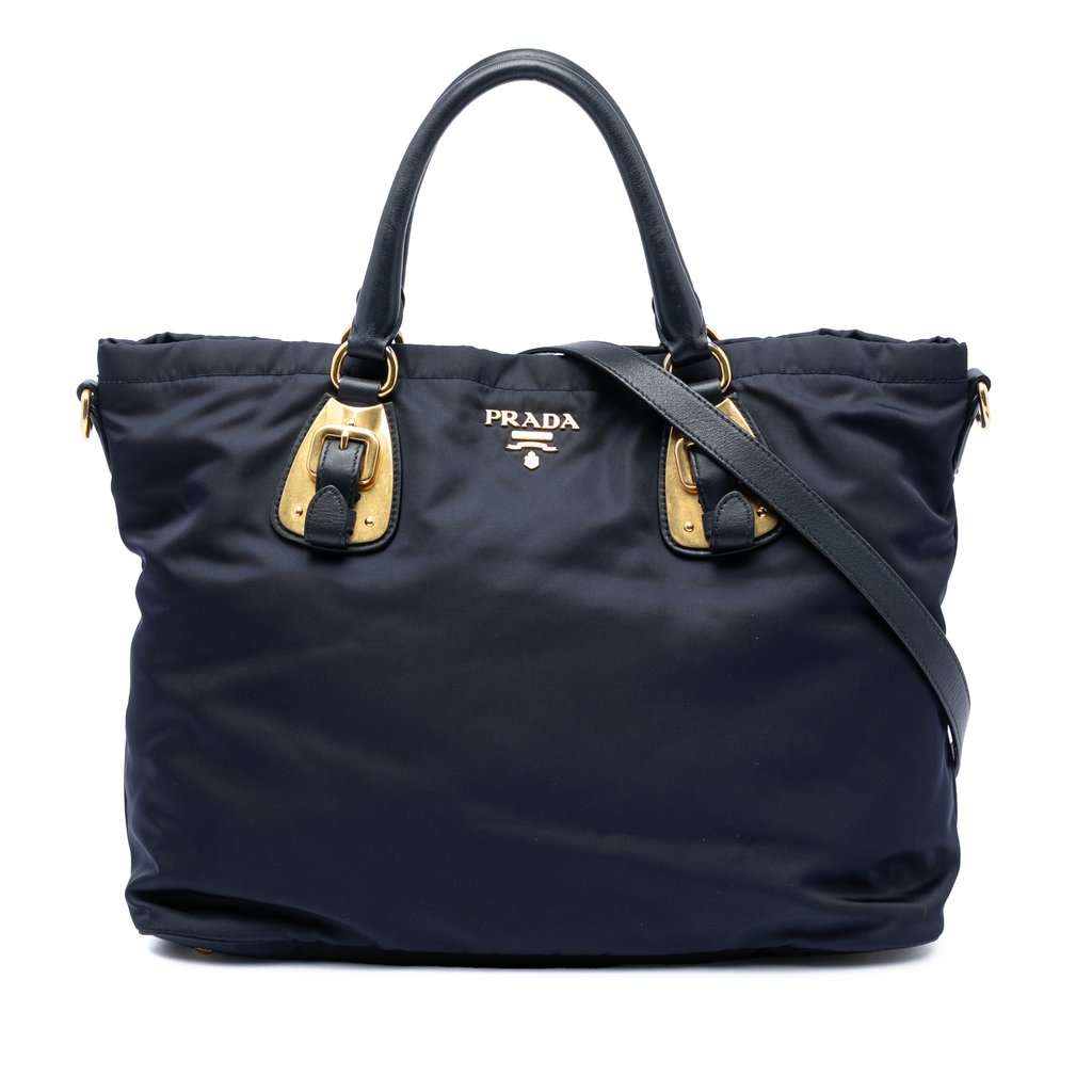Prada Tessuto Satchel Blue Very good condition - Front View