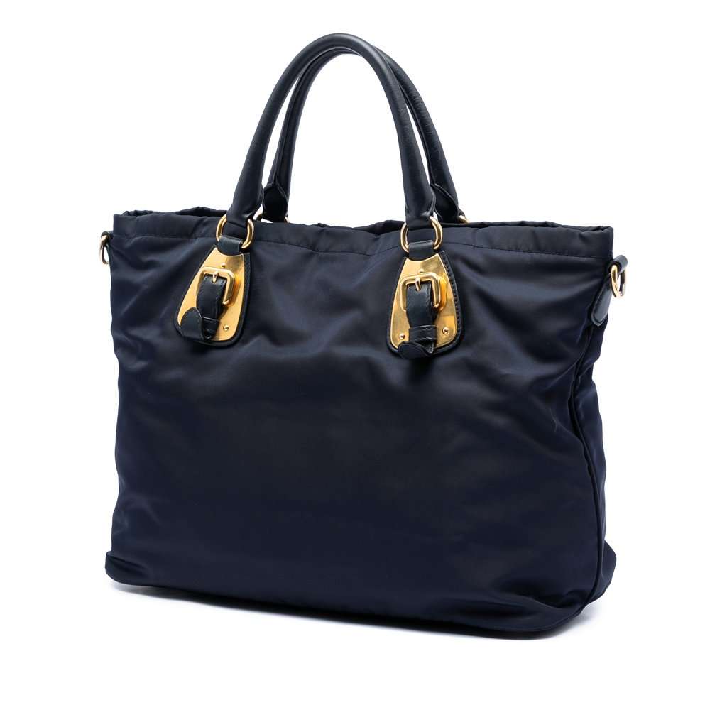 Prada Tessuto Satchel Blue Very good condition - Back View