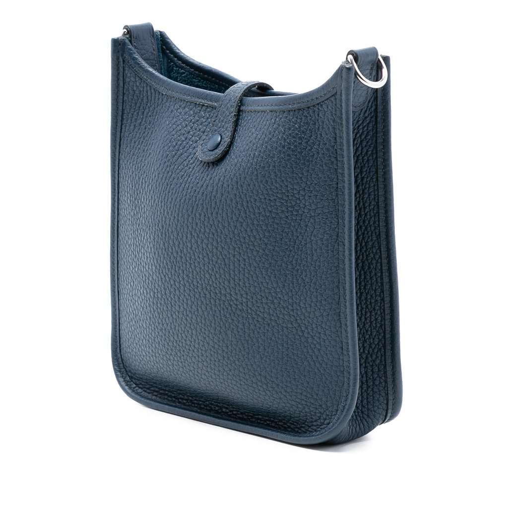 Hermès Clemence Evelyne 16 Amazone Blue Leather Very good condition - Back View