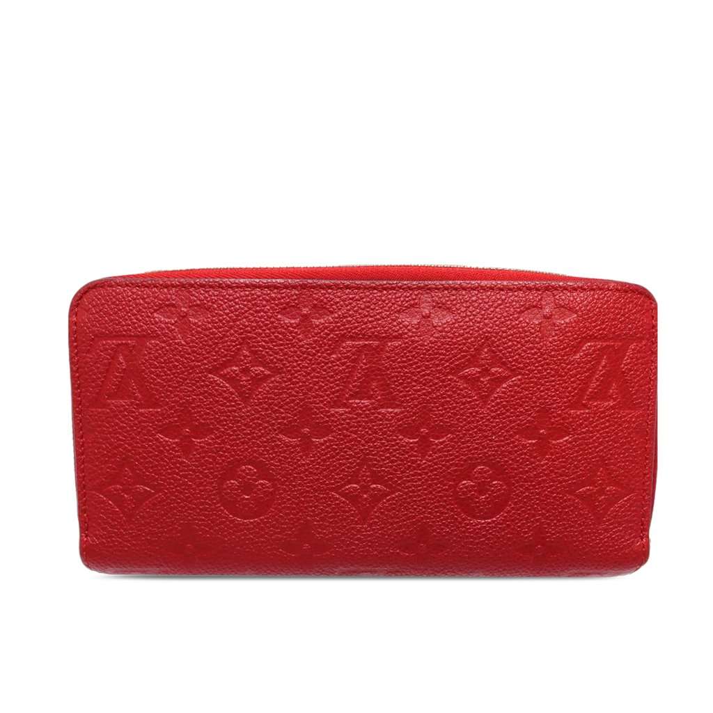 Louis Vuitton Monogram Empreinte Zippy Wallet Red Leather Very good - Back View
