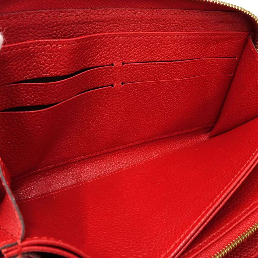 Louis Vuitton Monogram Empreinte Zippy Wallet Red Leather Very good - Model View