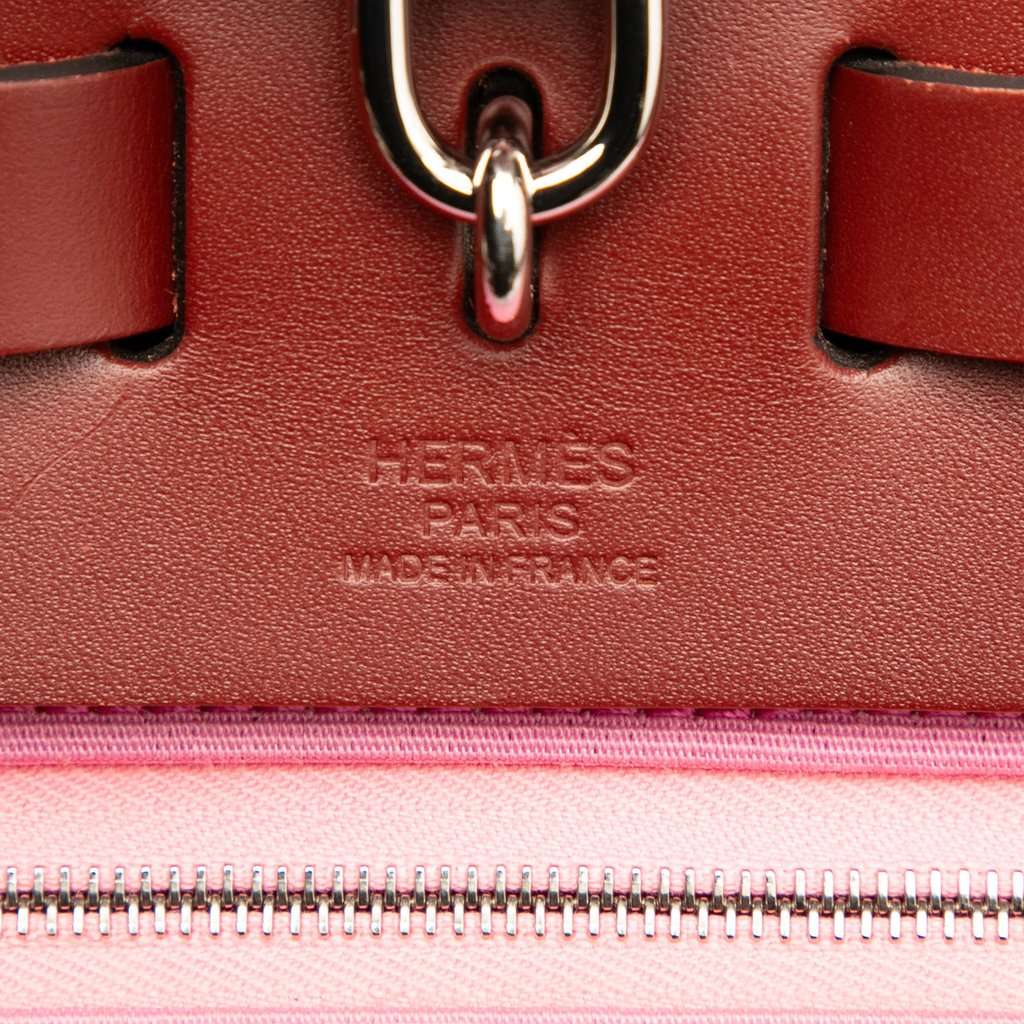 Hermès Toile Herbag Zip Retourne Verso 31 Red Very good condition - Box View