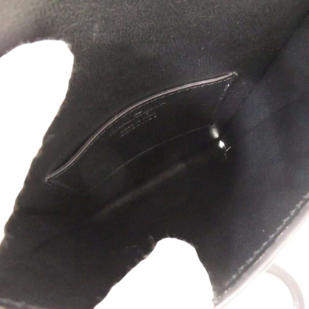 Salvatore Ferragamo Gancini Embossed Leather Phone Pouch Crossbody Black Leather Very good condition - Inside View