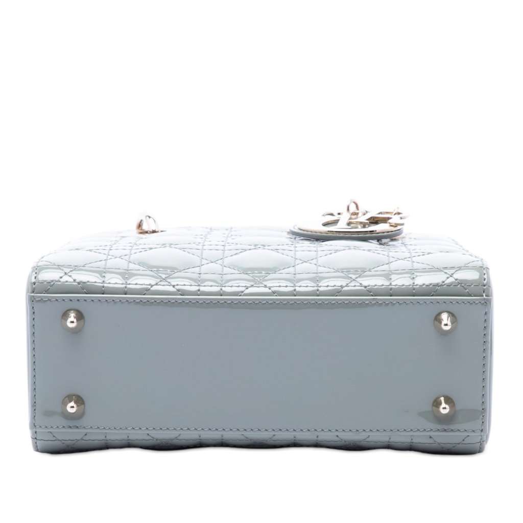 Dior Small Patent Cannage Lady Dior Grey Leather Very good - Inside View