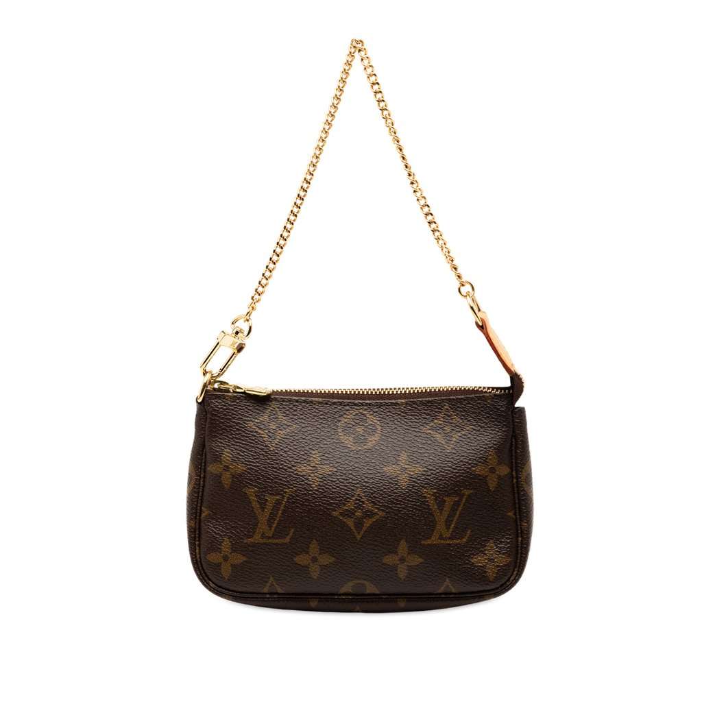 Louis Vuitton Monogram Mini Pochette Accessoires Brown Very good condition - Front View