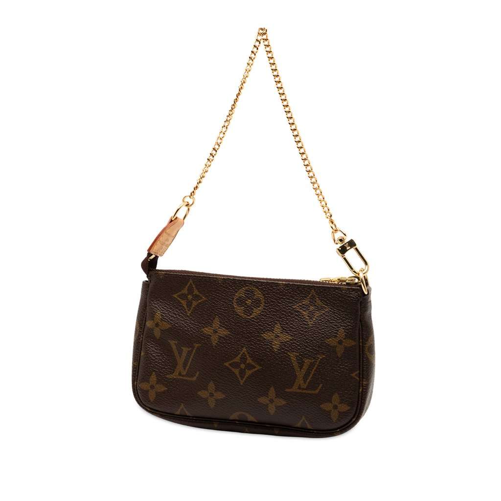 Louis Vuitton Monogram Mini Pochette Accessoires Brown Very good condition - Back View