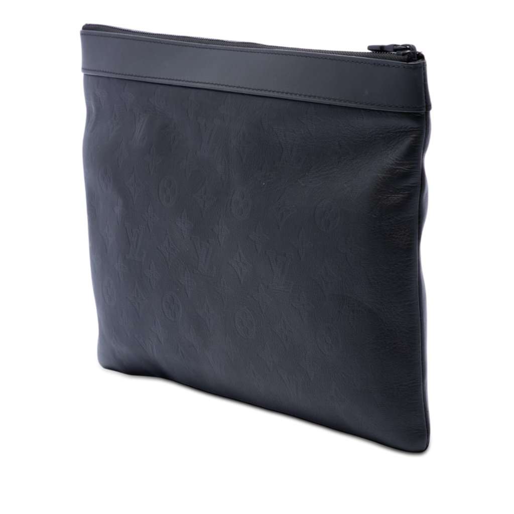 Louis Vuitton Monogram Shadow Discovery Pochette Black Leather Very good - Back View
