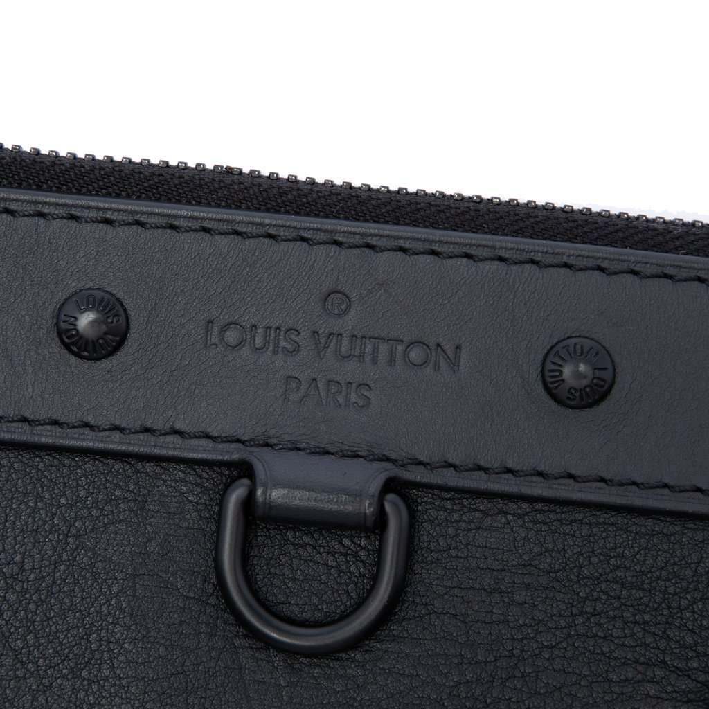 Louis Vuitton Monogram Shadow Discovery Pochette Black Leather Very good - Box View