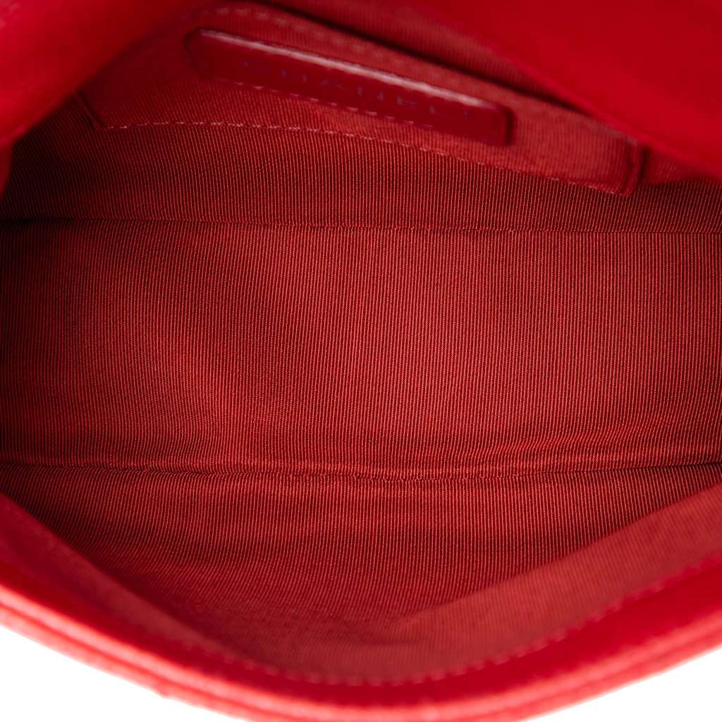 Chanel Mini Square Caviar Incognito Flap Red Leather Very good condition - Model View