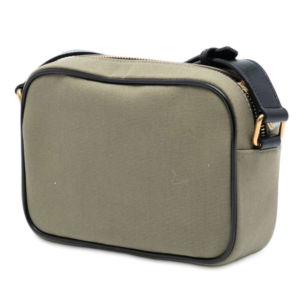 Saint Laurent Small Canvas Camp Camera Bag Green Very good - Back View