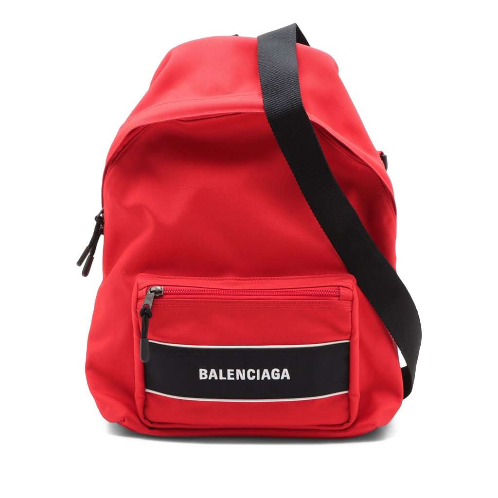 Balenciaga Nylon Sport Crossbody Backpack Red Very good - Front View