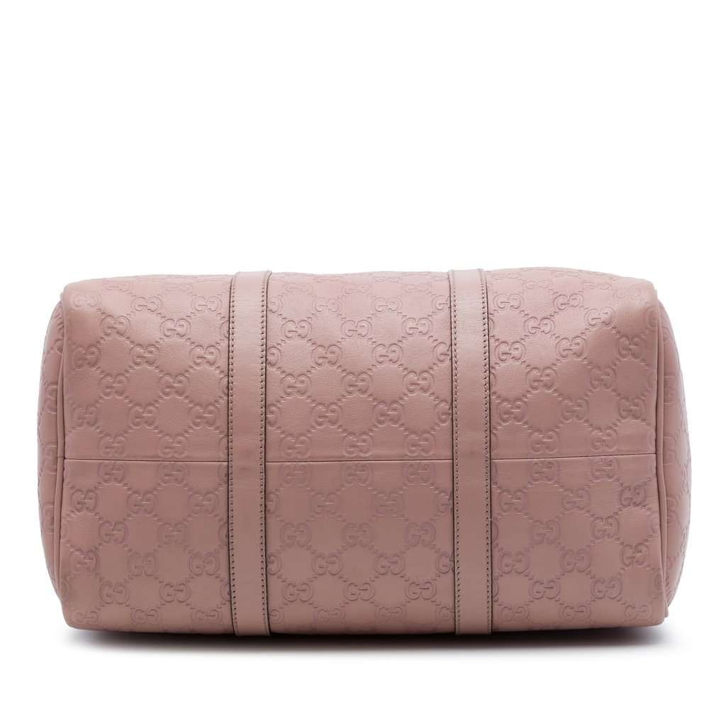 Gucci Medium Guccissima Joy Boston Bag Pink Leather Very good condition - Inside View