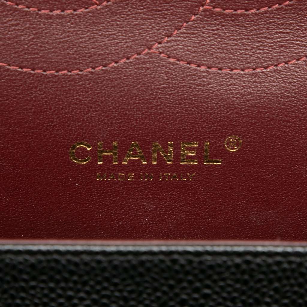 Chanel Jumbo Classic Caviar Double Flap Black Leather Very good - Box View