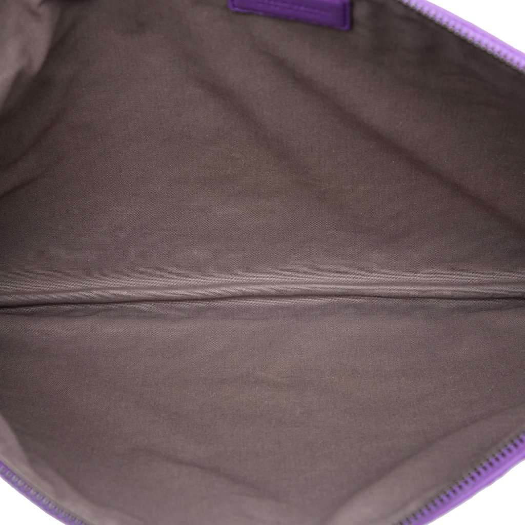Bottega Veneta Nappa Intrecciato Clutch Purple Leather Very good condition - Model View