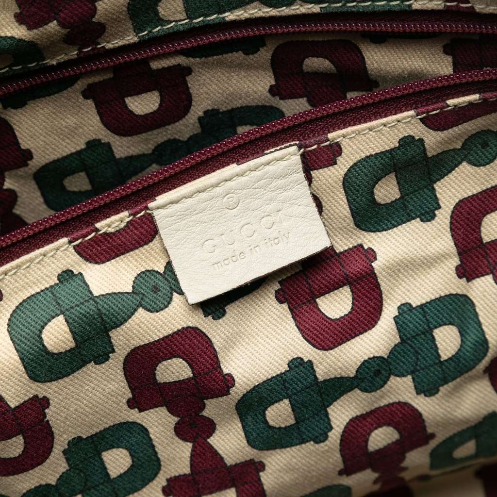 Gucci Guccissima Abbey D Ring Tote White Leather Very good condition - Box View