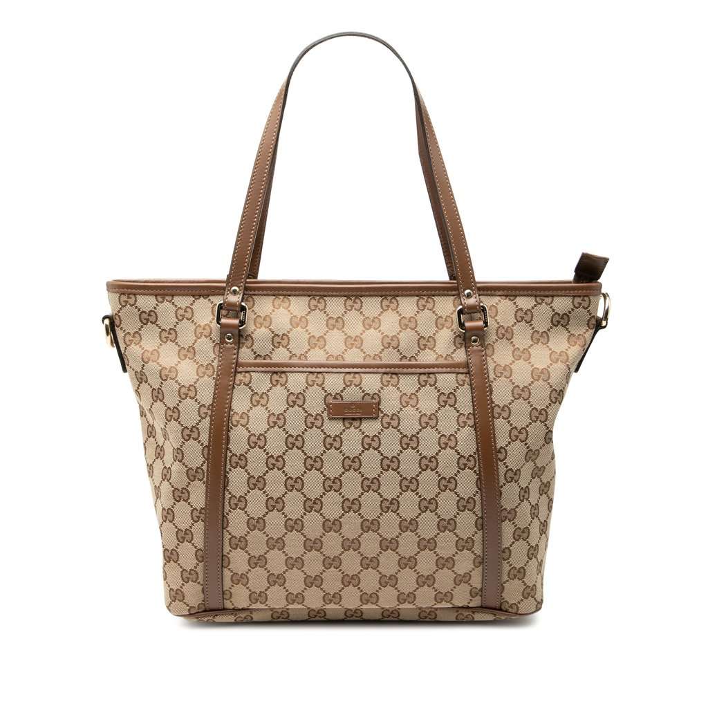 Gucci GG Canvas Convertible Joy Tote Beige Very good - Front View