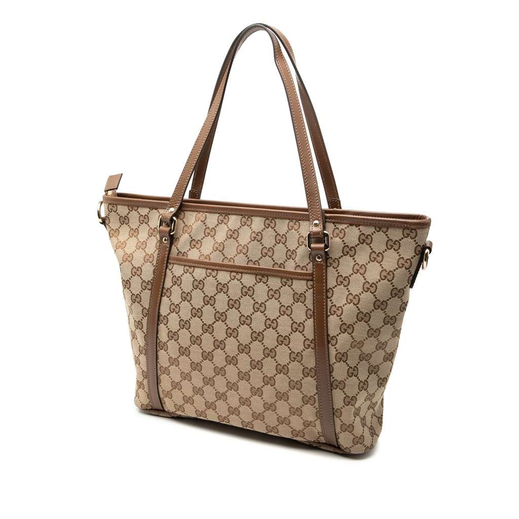 Gucci GG Canvas Convertible Joy Tote Beige Very good - Back View