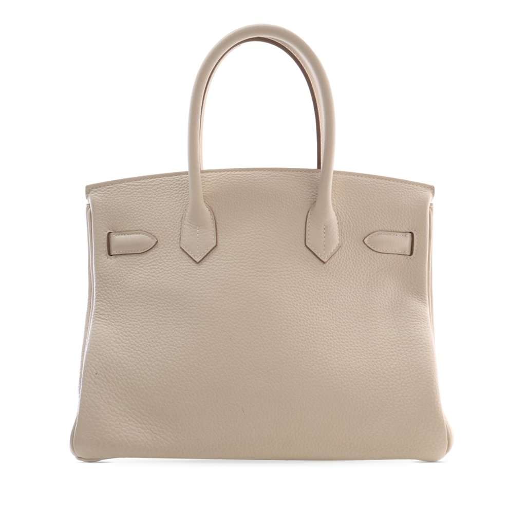 Hermès Togo Birkin Retourne 30 White Leather Very good - Back View