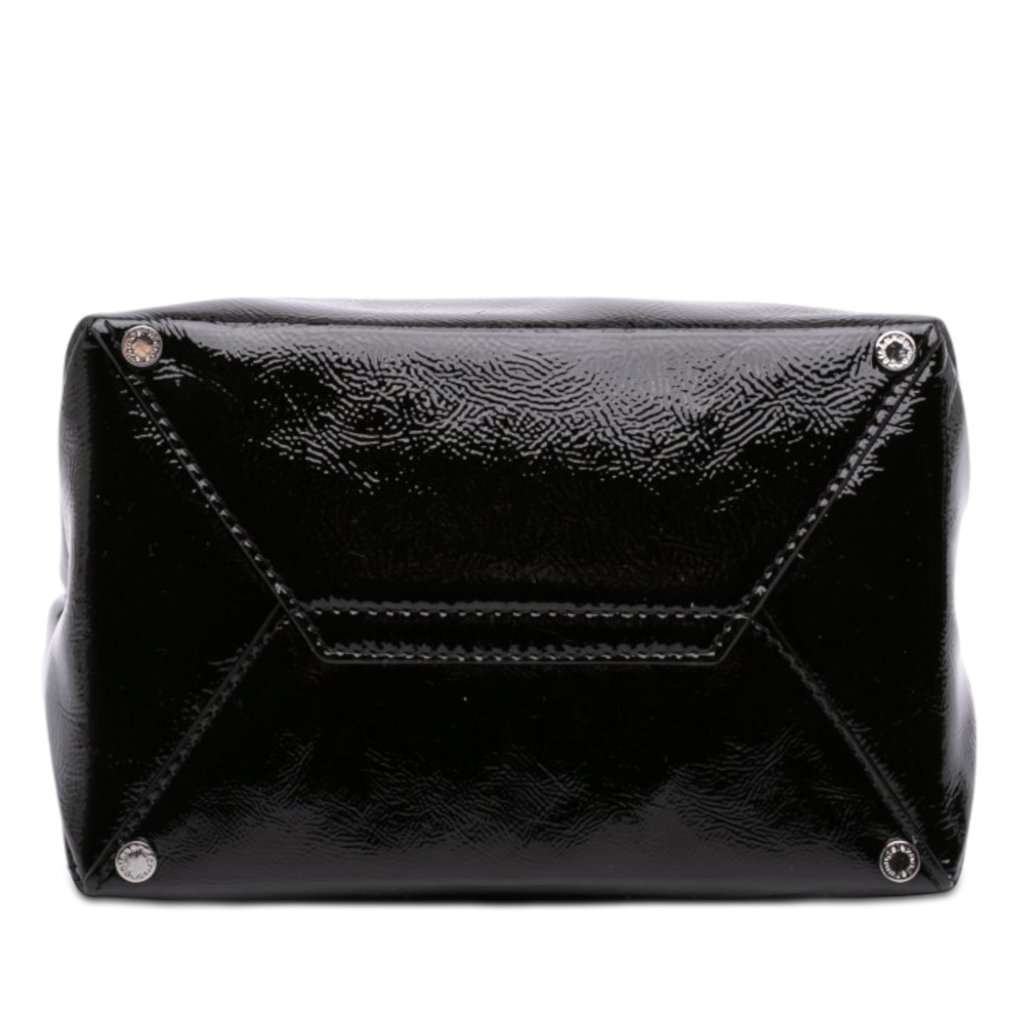 Alexander Wang Patent Logo Lunch Bag Clutch Black Leather Very good condition - Inside View