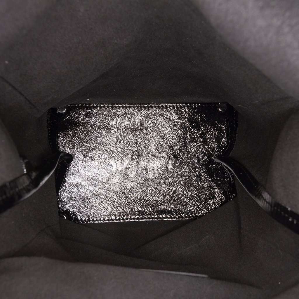 Alexander Wang Patent Logo Lunch Bag Clutch Black Leather Very good condition - Model View