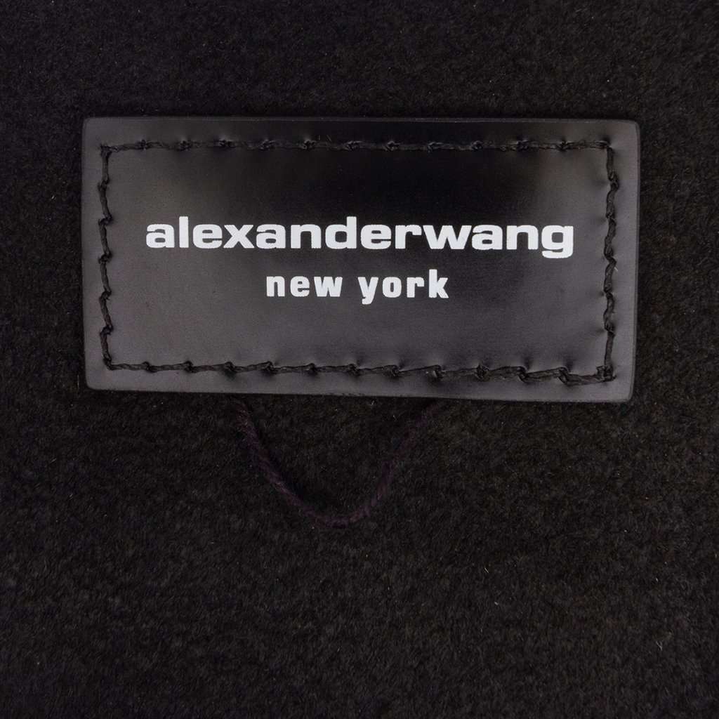 Alexander Wang Patent Logo Lunch Bag Clutch Black Leather Very good condition - Box View