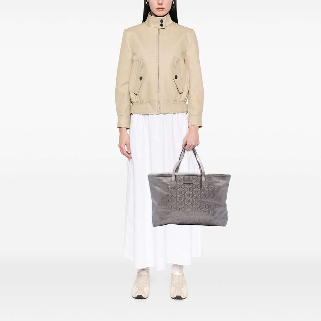 Gucci Large GG Imprime Tote Silver Very good - Box View