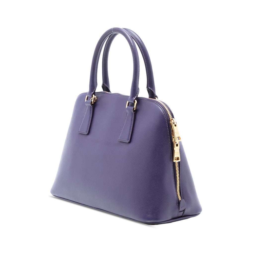 Prada Medium Saffiano Lux Promenade Satchel Purple Leather Very good condition - Back View