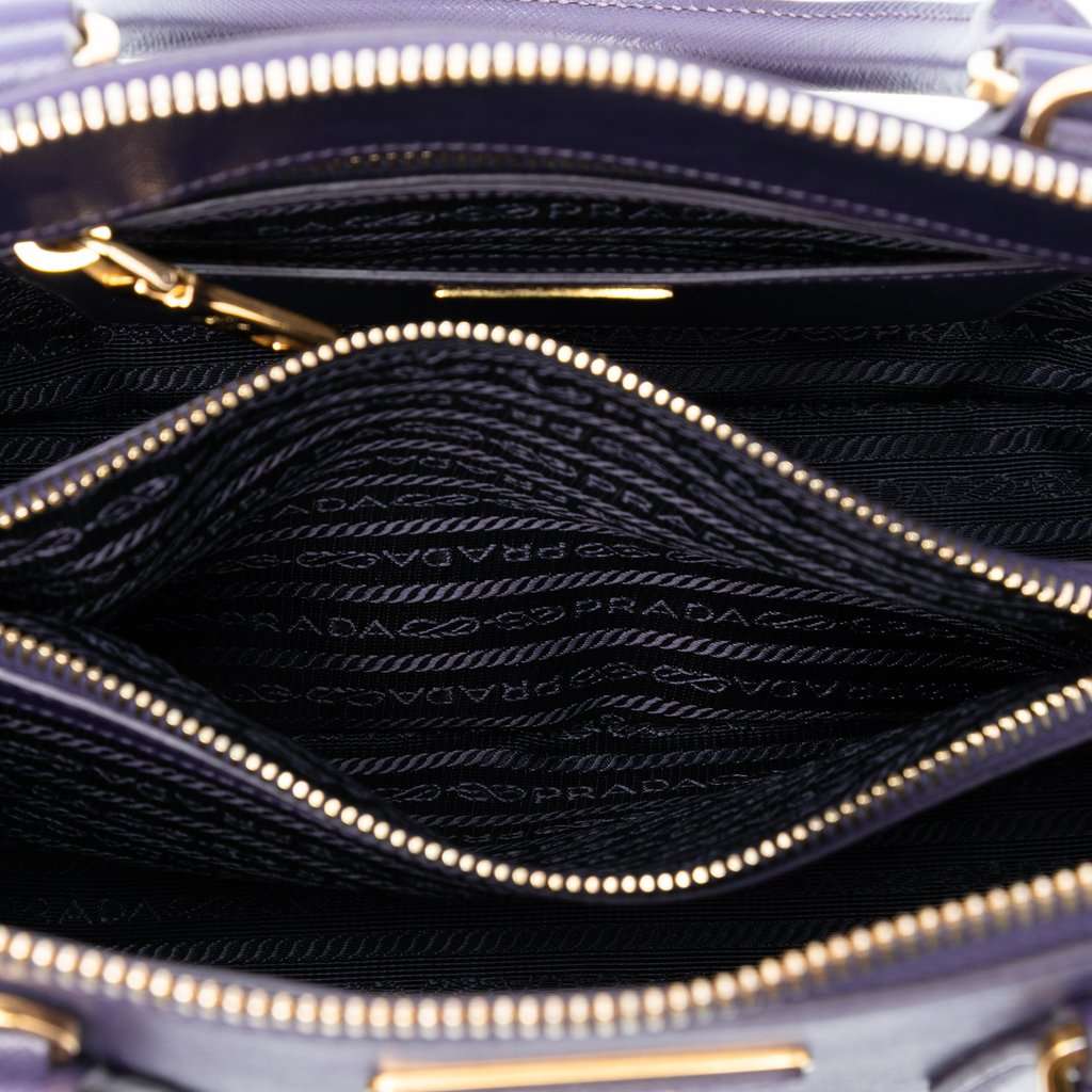 Prada Medium Saffiano Lux Promenade Satchel Purple Leather Very good condition - Model View