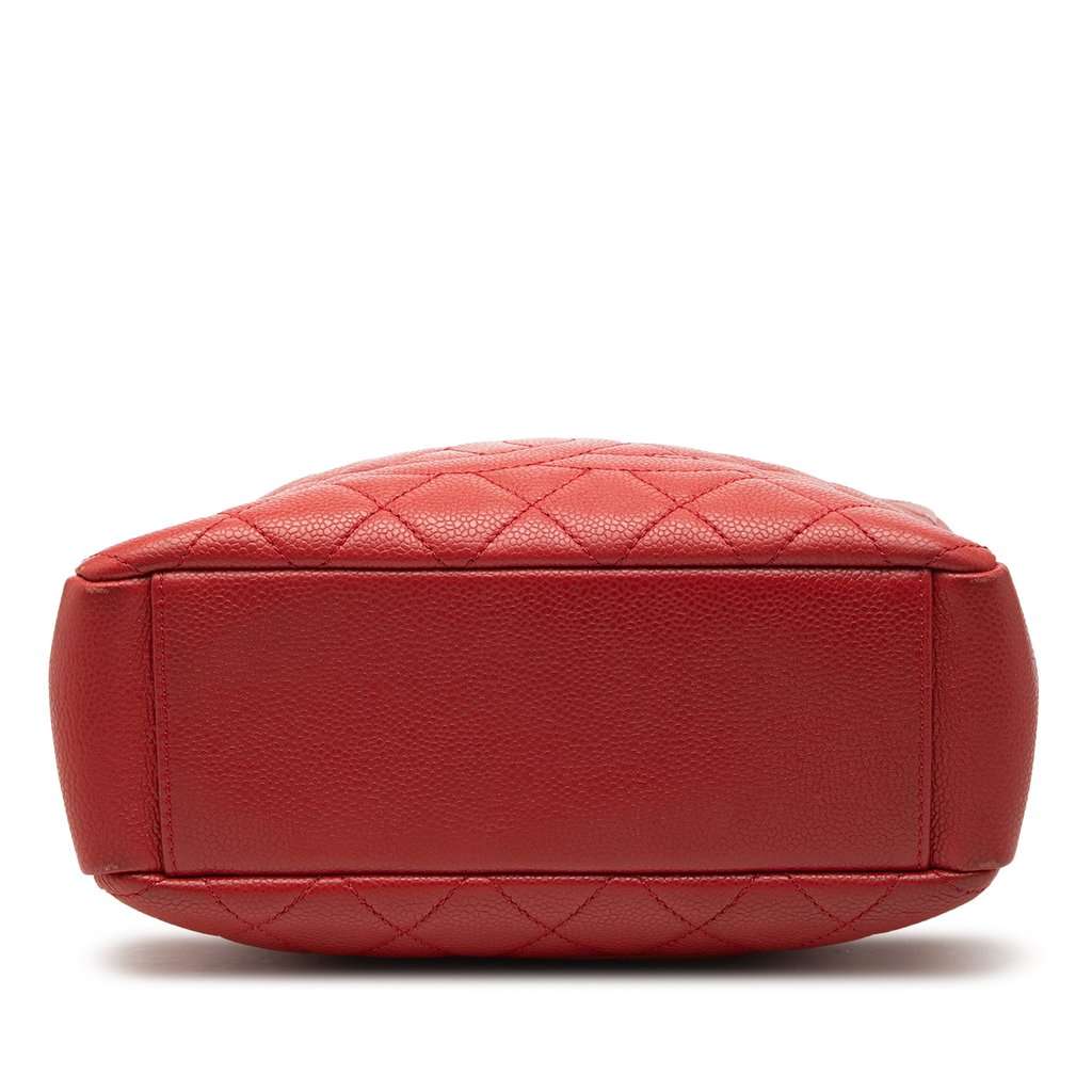 Chanel Caviar Petite Shopping Tote Red Leather Very good condition - Inside View