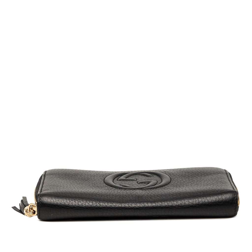 Gucci Calfskin Soho Zip Around Continental Wallet Black Leather Very good - Inside View