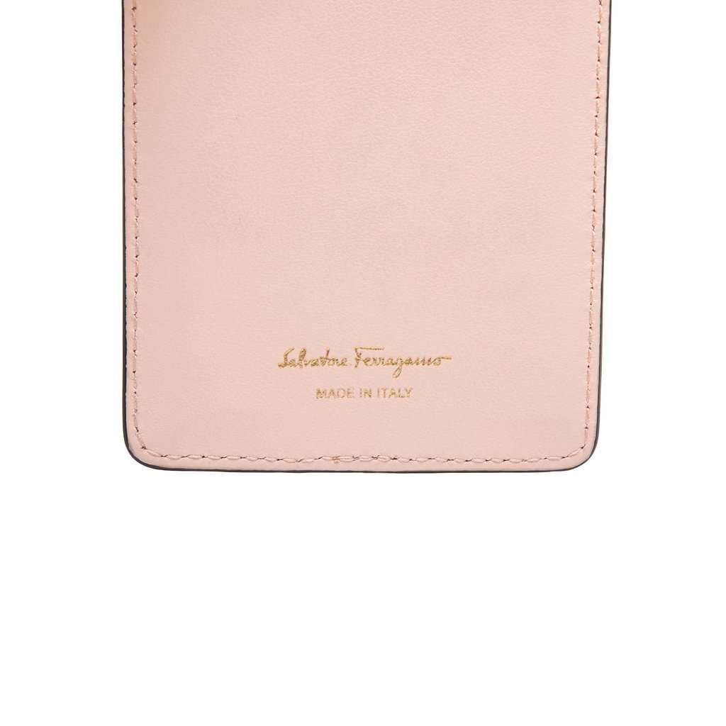 Salvatore Ferragamo Floral Printed Leather Vara Bow Phone Pouch Pink Leather Very good condition - Box View