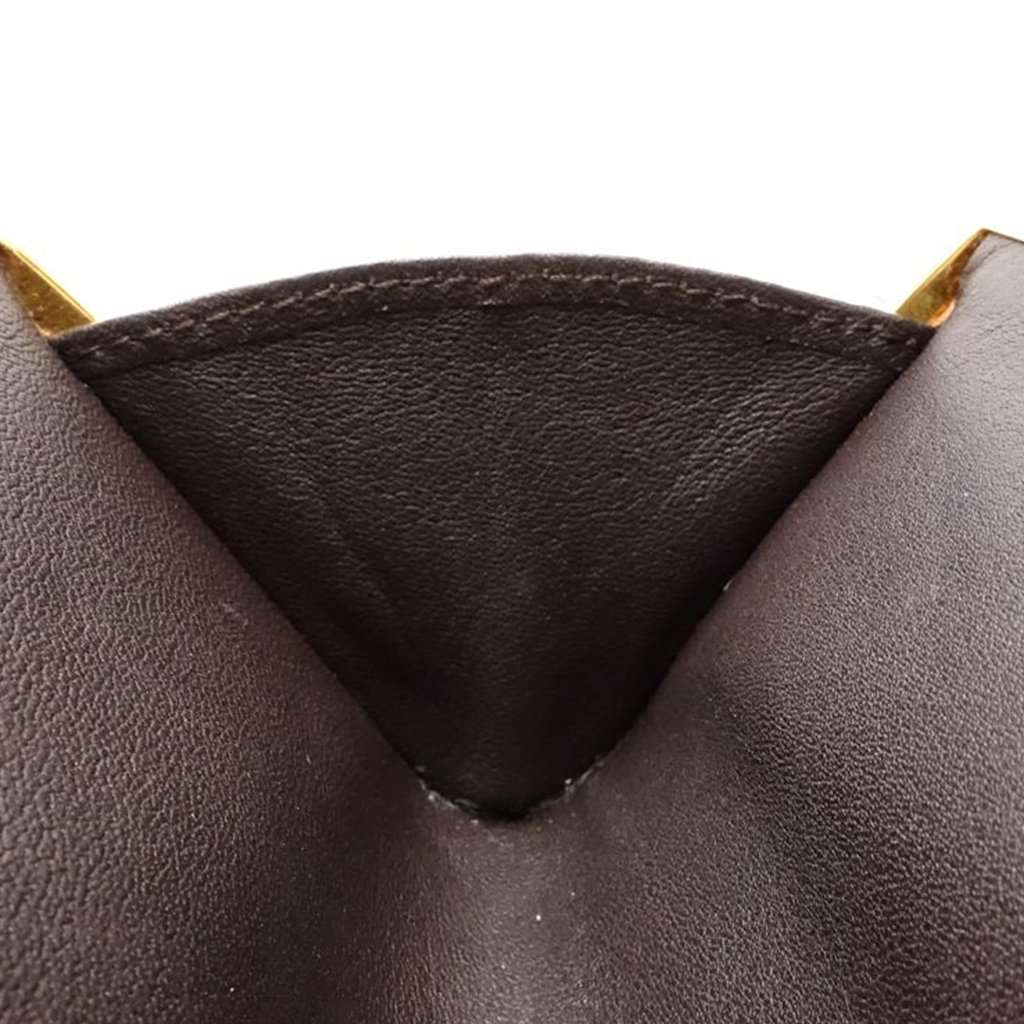 LOEWE Leather Anagram Coin Pouch Brown Leather Very good - Inside View