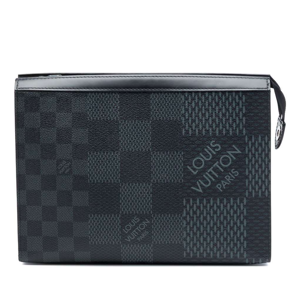 Louis Vuitton Damier Graphite 3D Pochette Voyage MM Black Very good - Front View