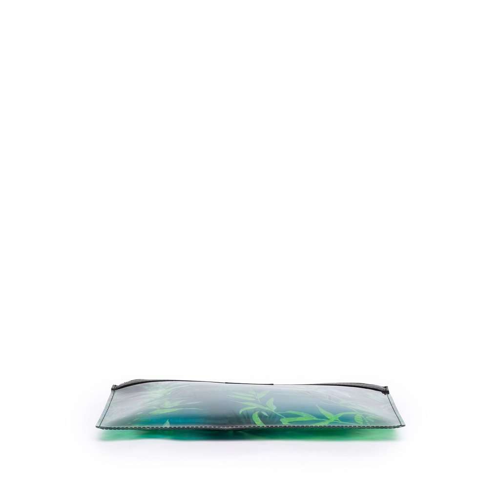 Versace PVC Jungle Print Zipped Clutch Green Plastic Very good - Inside View