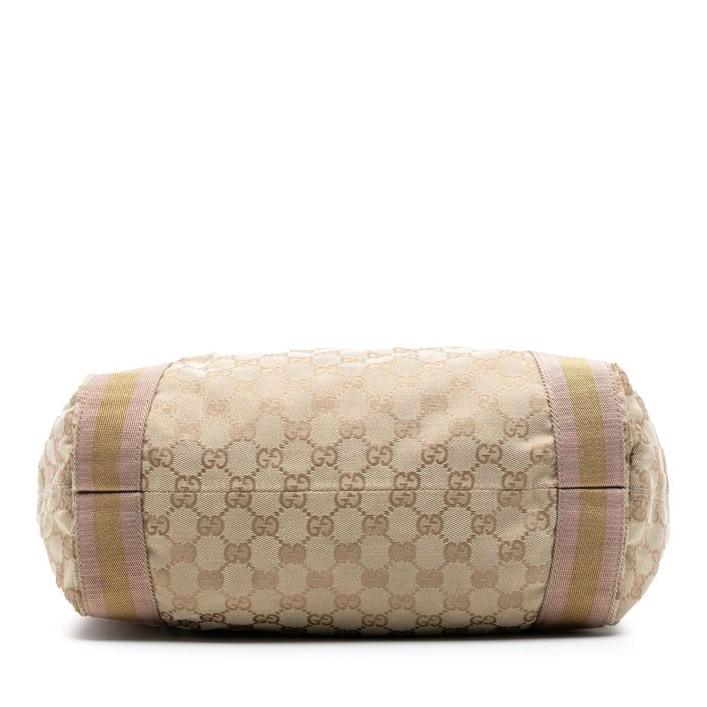 Gucci GG Canvas Web Tote Beige Very good condition - Inside View