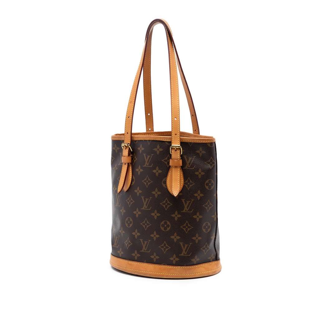 Louis Vuitton Monogram Petit Bucket Brown Very good condition - Back View