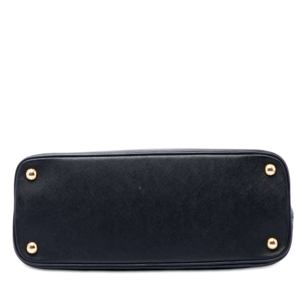 Prada Medium Saffiano Lux Promenade Satchel Black Leather Very good - Inside View