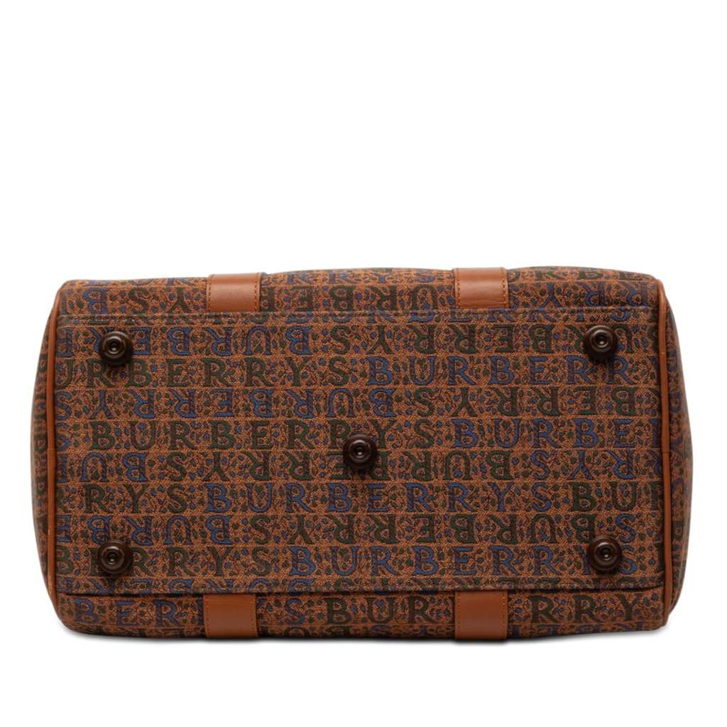 Burberry Logo Printed Canvas Boston Bag Brown Very good condition - Inside View