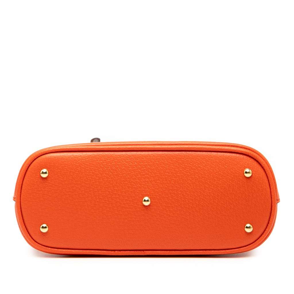 Gucci Mini Dollar Calfskin Bamboo Diana Dome Satchel Orange Leather Very good - Inside View