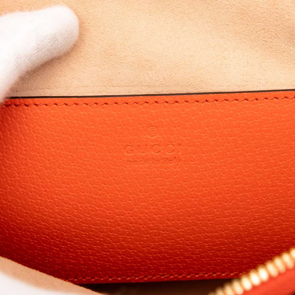 Gucci Mini Dollar Calfskin Bamboo Diana Dome Satchel Orange Leather Very good - Box View